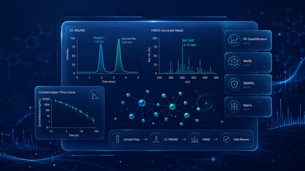DMPK bioanalysis dashboard illustration