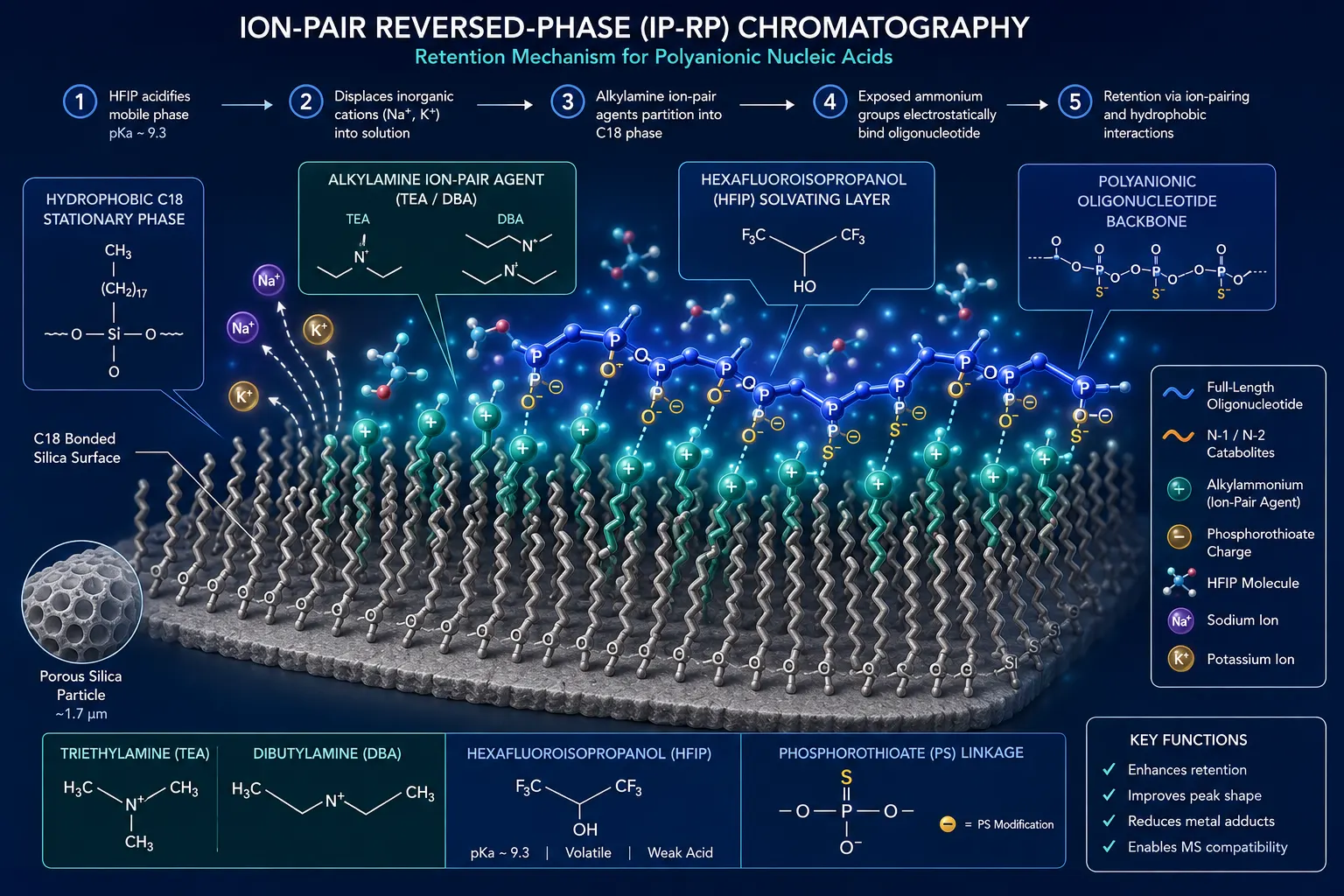 Ion-Pair Reversed-Phase Dynamic Retention Mechanism